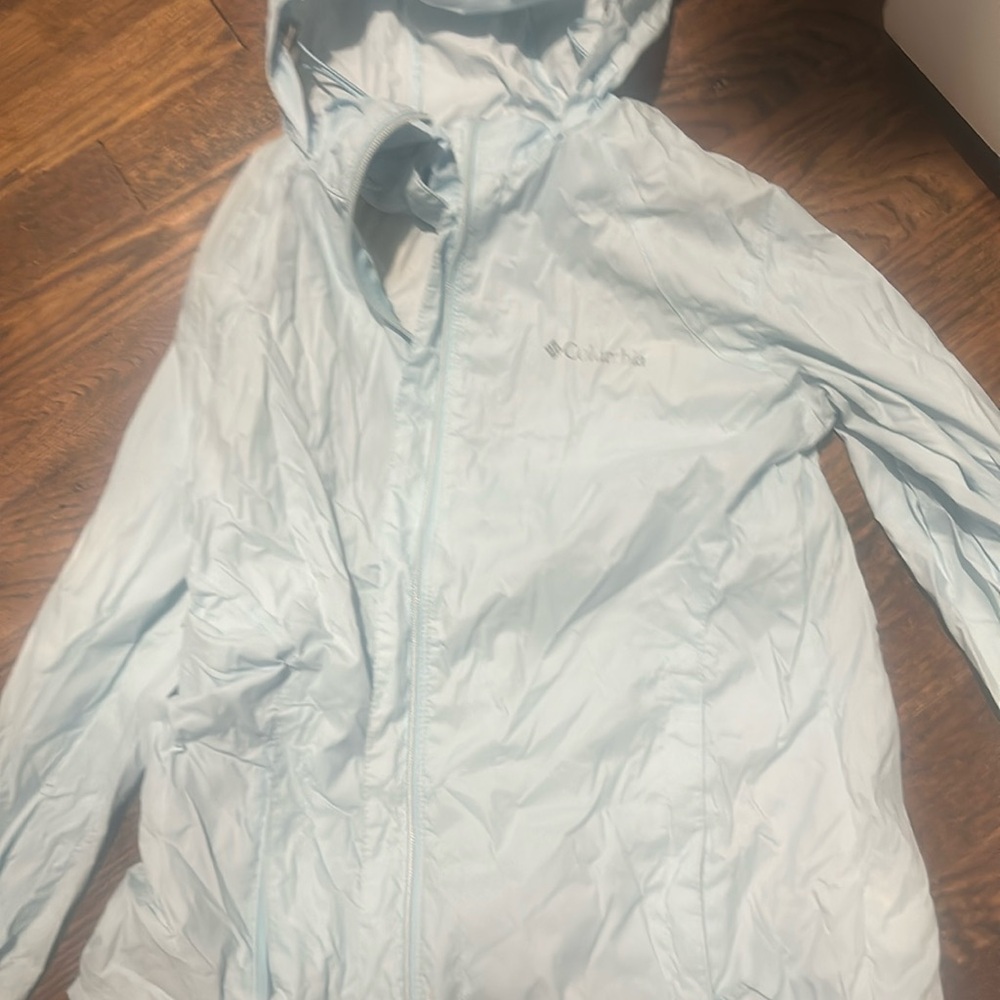 Teal Columbia rain jacket women’s size medium